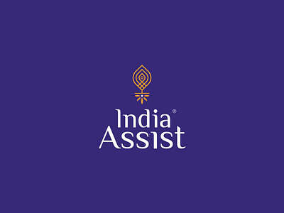 India Assist branding icon leaf logo mark travel travel agency