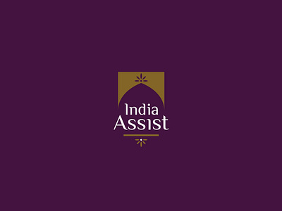 India Assist branding icon leaf logo mark travel travel agency