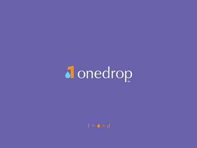 OneDrop app barnding d doctor drop logo mark one