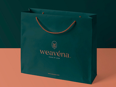 Weavena - Shopping Bag blanket brand branding design good illustration logo mark sleep stationary typography