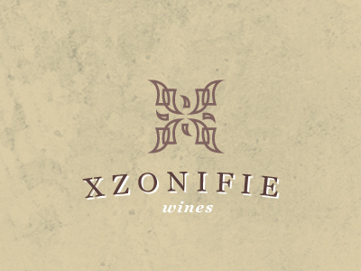 XZONIFIE branding logo wine x