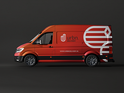 URBN brand branding design logo mark stationary typography urban van vector