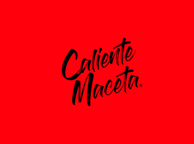 Caliente Maceta brand branding design food icon illustration logo mark type art typeface vector
