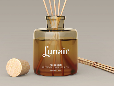 Lunair air branding design fragrance logo mark oil typeface typography vector