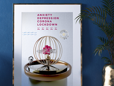 3D Poster 3d anxiety bearded brand branding cage depression designer graphics logo poster virus