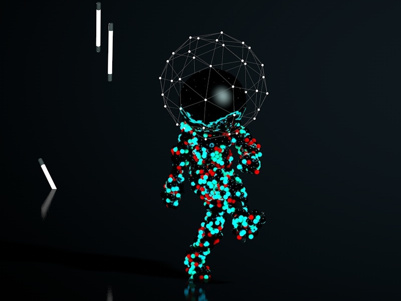 Animated dancing dude graphics designer design malta balls bulbs lights 3d cinema 4d animation animated
