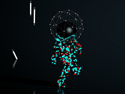 Animated dancing dude 3d animated animation balls bulbs cinema 4d design designer graphics lights malta