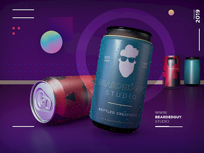 Beardedguy.Studio - Beer Can promo 3d advertising beer brand branding can design designer graphics logo malta maxonc4d poster rendering