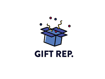 Gift Rep. box gifts icons logo design