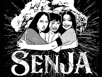 Senja Girls band illustration music