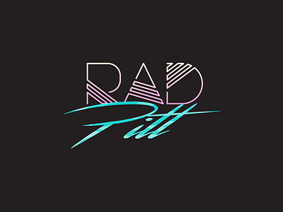 Rad Pitt Logo design graphic identity illustrator logo type typography vector