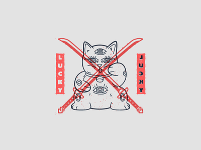 Lucky Cat art branding design illustration illustrator logo type vector