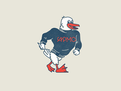 Moto Club Mascot icon illustration logo motorcycle seagull