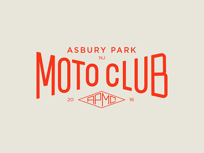 AP Moto Club icon lettering logo motorcycle type