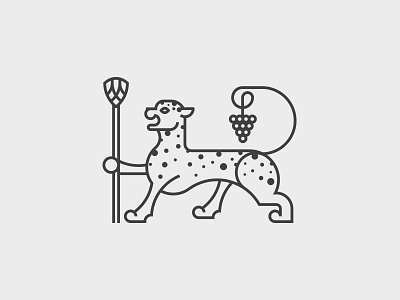 Dionysus Leopard icon illustration leopard logo wine