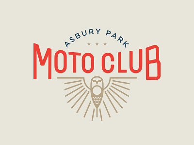 Ap Moto Club icon illustration logo motorcycle seagull