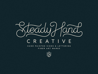 Steady Hand lettering logo script type