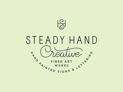 Steady Hand Alternate lettering logo monogram script type