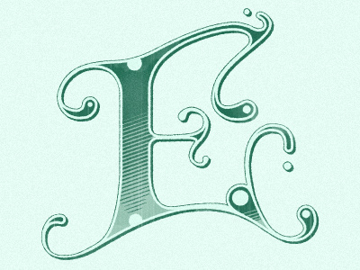 E design lettering typography