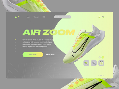 Nike Air Zoom design designer landing nike ui ux webdesign webdesigner website