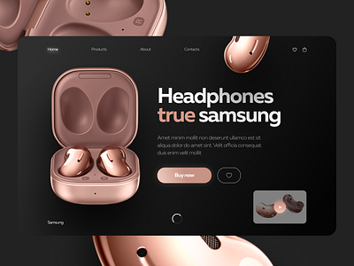 Samsung headphones designer figma headphones landing landing page samsung samsung headphones tilda web design webdesigner
