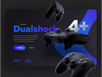 Game console figma game console landing landing page sony tilda ui ux web design web designer