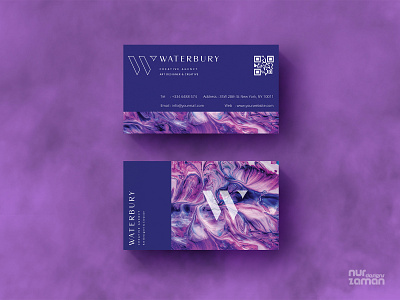 Purple Premium Business Card 3d animation branding business card card card design design designer elegant graphic design logo mockup modern motion graphics print design professional stationery template ui visiting card