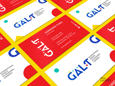 GALT | Business Card Design branding business card card card design colorful design elegant graphic design logo mockups modern modern business card print design professional red sports stationery template visiting card yellow