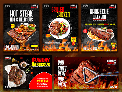 Food Social Media Post Design 3d ads ads design animation banner barbecue bbq flyer branding facebook ad facebook post design food banner graphic design instagram post promotional ads restaurant banner social media social media banner social media template ui web banner