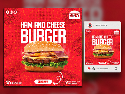 Food Social Media Design | Instagram Ads | Creative Post Design