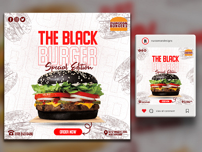 Food Social Media Design | Instagram Ads | Creative Post Design 3d ads ads design animation banner branding burger burger banner facebook ad fast food food banner graphic design instagram post promotional ads restaurant restaurant banner social media social media template ui web banner