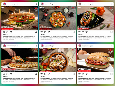 Restaurant Social Media Design | Instagram Ads | Food Banner