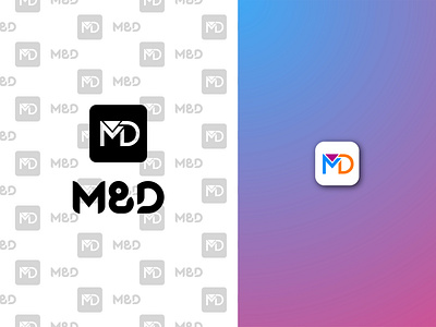 M&D Logo branding d logo design fashion logo graphic design illustration logo logo design m and d logo m logo md logo ui ux vector