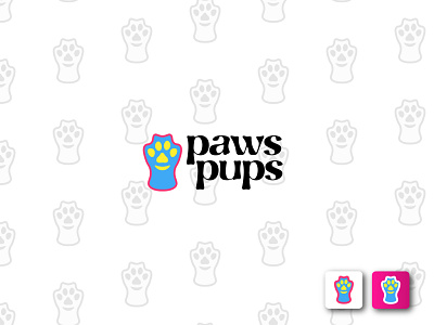paws and pups branding design fashion logo graphic design illustration logo logo design vector