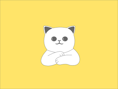 Flat Cat Illustration