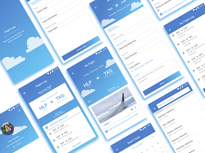 Flight Log flight flight log interface journal material design mobile app mobile design