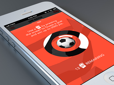 Goal in animation flat goal iphone portugal ronaldo second screen soccer ui ux