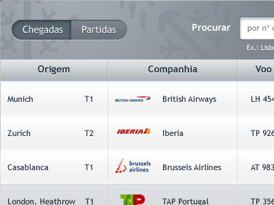 Timetable header airplane portugal time table