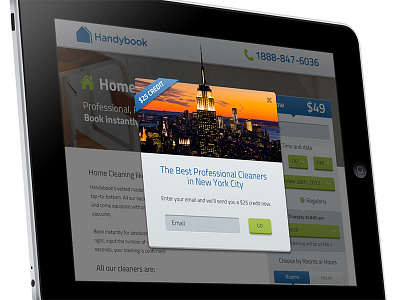 Handybook NYC Promotion cities email nyc ui web