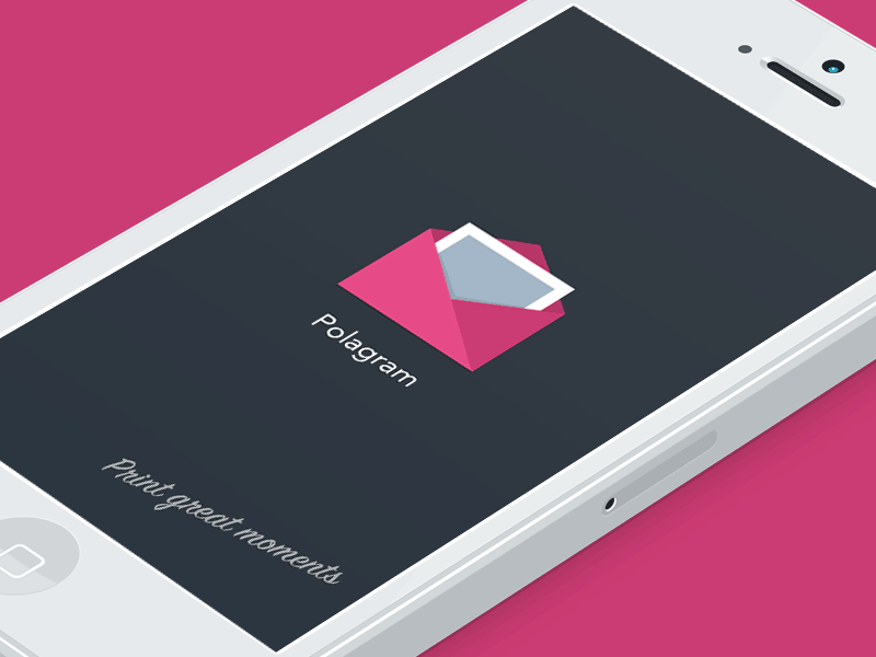 Polagram Animated Splash Screen (GIF) app envelop gif ios7 pink polagram splashscreen