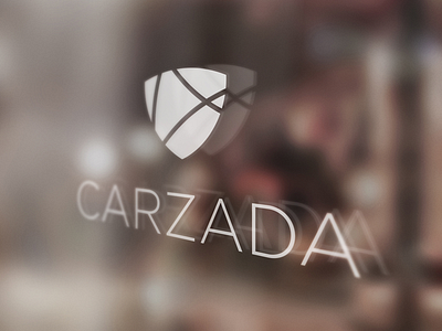 CARZADA brand brand logo roads shield