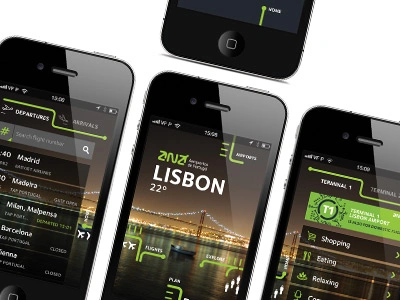 ANA Portuguese Airports - Navigation airport ana iphone lisbon navigation portugal retina ui