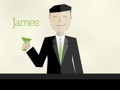 James, the character character green illustration martini vector