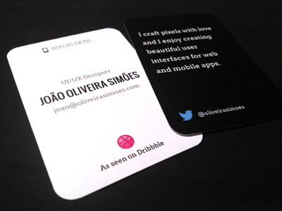 Dribbble Cards business cards designer dribbble ui ux