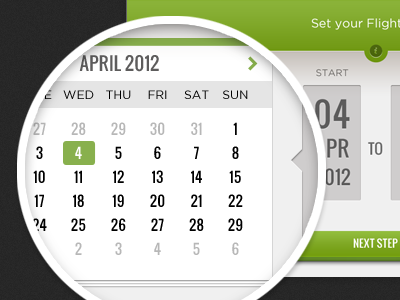 Vesper Calendar calendar steps ui ux