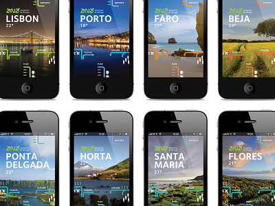 The Portuguese Airports :) airports app iphone landscapes photos portugal ui