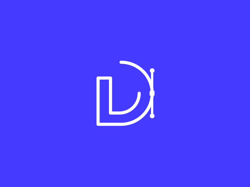 Letter D Transition animation design gif icon letter line simply sobecki