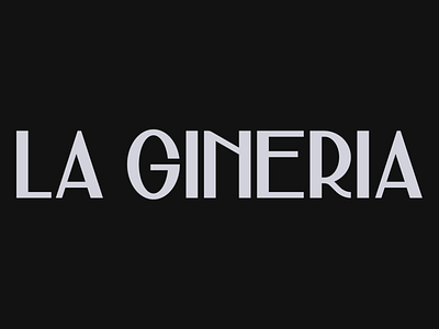 La Gineria - WIP bar brand identity branding font gin hand drawn handmade font lettering logotype type typography