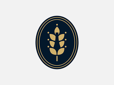 'Brewing Farm' logo - WIP badge logo beer bottle branding brewery farm logo wheat