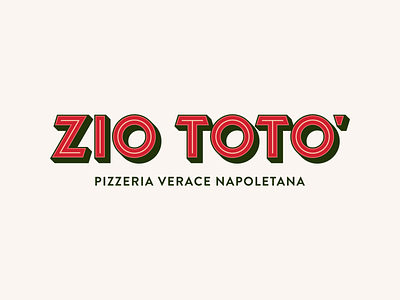 Zio Totò - Logo Concept brand identity branding font hand drawn handmade font lettering logo logotype pizzeria restaurant type typography vintage